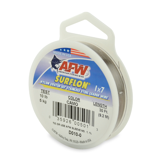 AFW Surflon Camo Nylon Coated 1x7 Wire 